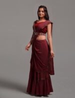 Ready to Wear Lehenga Saree with Embroidered Blouse - Image 3