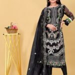 Partywear Suits For Girls & Women's (black)