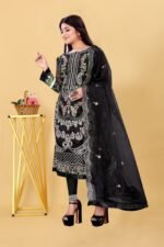Partywear Suits For Girls & Women's (black) - Image 4