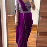 New Super Trending Embroidery cording work ready to wear saree with Embroidery Blouse